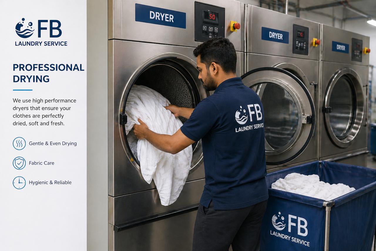 FB Laundry high-performance industrial dryers for hygienic and even drying